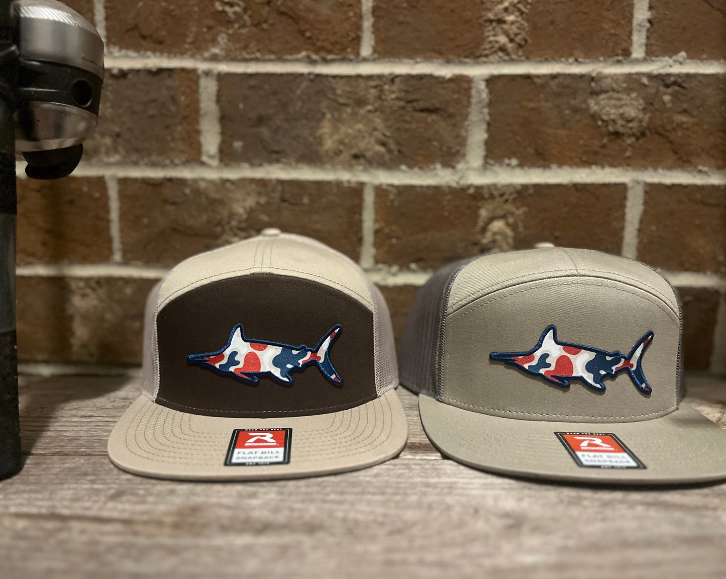 Patriotic Marlin Camo Trucker Hat