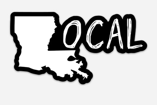 Decal - Louisiana LocAL - White